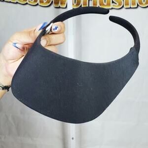 No Headache Black Foam Sun Visor Headband Lightweight One Size